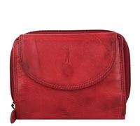 Jack Kinsky Porte-monnaie Nelson RFID cuir 12,5 cm rouge