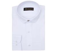 Jack Martin - Chemise à Chevrons avec Col Club - Chemises Décontractées et Formelles Coupe Slim pour Homme (Blanc, L)