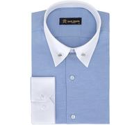 Jack Martin - Chemise à col épingle - Chemises Formelles Coupe Slim pour Homme (Marine,L)