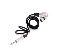 Jack Mono en aluminium de 6.35mm vers connecteur XLR à 3 broches, prise microphone femelle Angle droit 90 degrés, câble Audio incurvé multidirectionnel(Silver Red,1.5m)