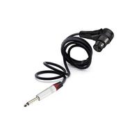 Jack Mono en aluminium de 6.35mm vers connecteur XLR à 3 broches, prise microphone femelle Angle droit 90 degrés, câble Audio incurvé multidirectionnel(Black Red,2.98m)