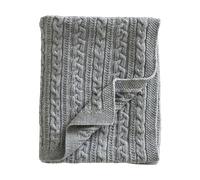 Jack o Juno Couverture pour bébé en laine mérinos 80x100 cm Light grey
