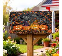 Jack-o'-Lantern Housse magnétique de boîte aux lettres décorative pour décoration de jardin et de terrasse, 45,7 x 53,3 cm, orange