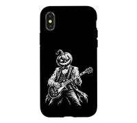 Jack O' Lantern Jouant de la Guitare électrique de la Musique d'halloween Coque pour iPhone X/XS