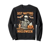 Jack O Lantern Just Waiting for Halloween Squelette drôle Sweatshirt