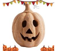 Jack O Lantern - lampe à lumineuse pour la maison | Éclairage décoratif en résine effrayante avec sans flamme chambre intérieure extérieure, porte d'entrée de jardin, décoration d'Halloween