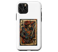Jack of Clubs Warrior Knight Medieval Fantasy Lucky Poker Coque pour iPhone 11 Pro
