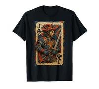 Jack of Clubs Warrior Knight Medieval Fantasy Lucky Poker T-Shirt