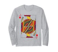 Jack of Hearts Carte à Jouer de Poker Blackjack Manche Longue