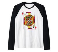 Jack of Hearts Carte à Jouer de Poker Blackjack Manche Raglan