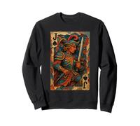Jack of Spade Playing Card Paper Cut Lucky Poker Sweatshirt