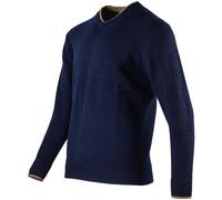 Jack Pyke Ashcombe Col En V Pull-over Tricoté Chasse Homme Manche Longue Navy