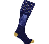 Jack Pyke - Chaussettes de chasse avec garters - motif losanges - Bleu marine/bleu clair