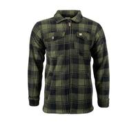 JACK PYKE Chemise Tundra pour homme - Chemise à carreaux en flanelle à manches longues avec fermeture éclair avec doublure en polaire, col rabattable, plusieurs poches, poignets boutonnés pour le tir