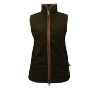 JACK PYKE Countryman Gilet thermique en polaire pour femme 300 g, Olive foncé, S