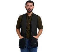 JACK PYKE Gilet de Skeet pour Homme - Gilet de Tir aux Pigeons d’Argile avec Maille Respirante, Bordure en Daim et Poches Multiples - Veste de Chasse Légère pour l’Extérieur, Taille S-3XL, Noir , 3XL