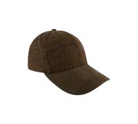 JACK PYKE Lowland Casquette de baseball en tweed - Mélange de laine, casquettes de baseball réglables de style campagnard pour homme avec visière en faux daim, design entièrement doublé, ajustement en