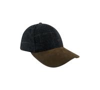 JACK PYKE Lowland Casquette de baseball en tweed - Mélange de laine, casquettes de baseball réglables de style campagnard pour homme avec visière en faux daim, design entièrement doublé, ajustement en