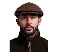 JACK PYKE Newsboy Casquette plate en tweed marron, marron, 7