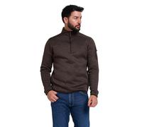JACK PYKE Polaire à manches longues et fermeture éclair 1/4, Brun moucheté, XL