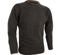 Jack Pyke - Pull à col Rond - tricoté en Laine d'agneau - Vert Olive foncé - XXL