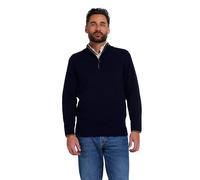 Jack Pyke - Pull Ashcombe - 100% Laine d'agneau - zippé - Bleu Marine - 3XL