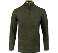 Jack Pyke - Pull Ashcombe - 100% Laine d'agneau - zippé - Vert Olive foncé - S