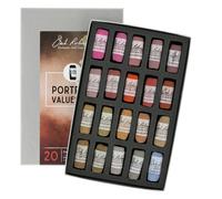 Jack Richeson 422938 Pastels tendres roul s la main, valeurs 3-4, ensemble de 20 portraits