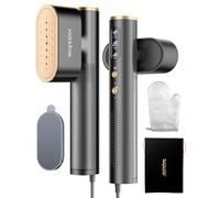Jack & Rose Défroisseur vapeur avec tension duale 100-240V Steamer portable pour vêtements, fer à repasser de voyage 2-en-1 1000W, défroisseur vapeur à chauffe rapide pour une utilisation mondiale