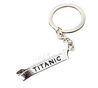Jack Rose Porte-clés en forme de bateau de croisière Titanic Mini bateau à vapeur, pour amoureux, femmes et hommes, bijoux, cadeau, argent, taille S