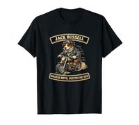 Jack Russel Chien Motard, Esprit Moto Rebelle T-Shirt Graphique avec Valeur