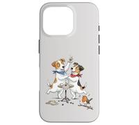 Jack Russel Terrier Chiens Dansant avec Tasse de café Le Matin Coque pour iPhone 16 Pro