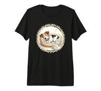 Jack Russel Terrier Lit pour Chien avec Nourriture pour Chien T-Shirt Haut de Gamme