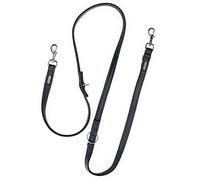 Jack & Russell Ava Laisse réglable en cuir véritable Noir Largeur 200 cm