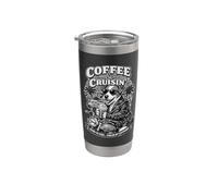 Jack Russell boire du café glacé moto DIGOR rétro Gobelet isotherme en acier inoxydable double paroi