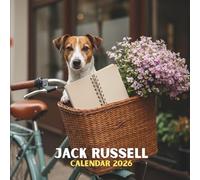 Jack Russell Calendar 2026: Tenacious Terrier Portraits • U.S. Dates Pre-listed • Glossy Cover | 8.5 × 8.5 in