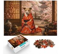 Jack Russell Dog Geisha, Puzzle Classique 1000 Pièces, 1000pcs (40x28cm) | Pour les journées calmes de Noël : ce puzzle 1000 pièces pour adultes convient aux loisirs calmes sans écran.