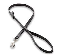 Jack & Russell Laisse pour chien Charly de qualité supérieure - Cuir gras - 1 m - Laisse avec mousqueton à boulon Charly (noir)