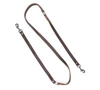 Jack & Russell Lucky Laisse en cuir de buffle pour chien, 2 m, robuste, en cuir plein/gras, avec mousqueton et anneaux en acier inoxydable, marron foncé