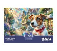 Jack Russell Terrier 1000 Pièce Puzzle Jeu Éduchatif Classique Chien de Compagnie Jigsaws Jeu De Défi Unique pour Cadeaux De Voyage, Présent 70x50cm/1000pcs