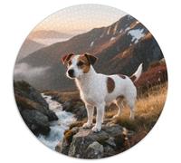 Jack Russell Terrier 1000 Pièces Casse-tête Animal de Compagnie Chien Puzzle Circulaire pour Adultes Et Enfants Classiques Jeux De Défi Uniques Qualité Supérieure 1000pcs (67.5x67.5cm)