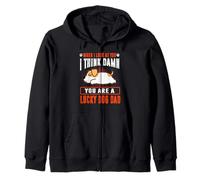 Jack Russell Terrier You are A Lucky Dog Dad Puppy Dogs Sweat à Capuche
