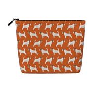 Jack Russell Terriers Orange Cute Dog Jack Russells,Trousse de Toilette de Voyage Portable, Imitation Lin, en Lin.