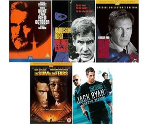 Jack Ryan All 5 Movies DVD Complete Collection: The Hune for Red October, Patriot Games, Clear and Present Danger, The Sum of All Fears, Shadow Recruit Extras by Sean Connery