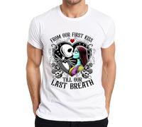 Jack Sally from Our First Kiss Till Our Last Breath Halloween T-shirt pour homme, Blanc., L