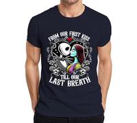 Jack Sally from Our First Kiss Till Our Last Breath Halloween T-shirt pour homme, bleu marine, L