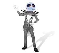 Jack Skellington Costume de l'étrange Noël de monsieur Jack Skellington pour enfant - Tenue d'Halloween avec gants - 3 à 12 ans, Noir 1, 4-5 Years