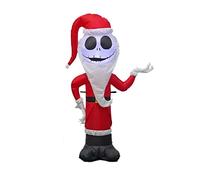 Jack Skellington Santa Décoration gonflable d'intérieur ou d'extérieur à LED 1,2 m