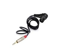 Jack stéréo plaqué or 3.5mm vers connecteur XLR broches, câble Audio for Microphone mâle à Angle droit de 90 degrés, incurvé multidirectionnel(Silver Red,15M)
