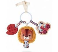 Lilliputiens - Hochet d'Activités Bébé Jack le Lion - Avec Anneau de Dentition en Silicone, Miroir et Hochet - Forme de Trousseau de Clés - 25 x 20 cm - Dès 3 mois